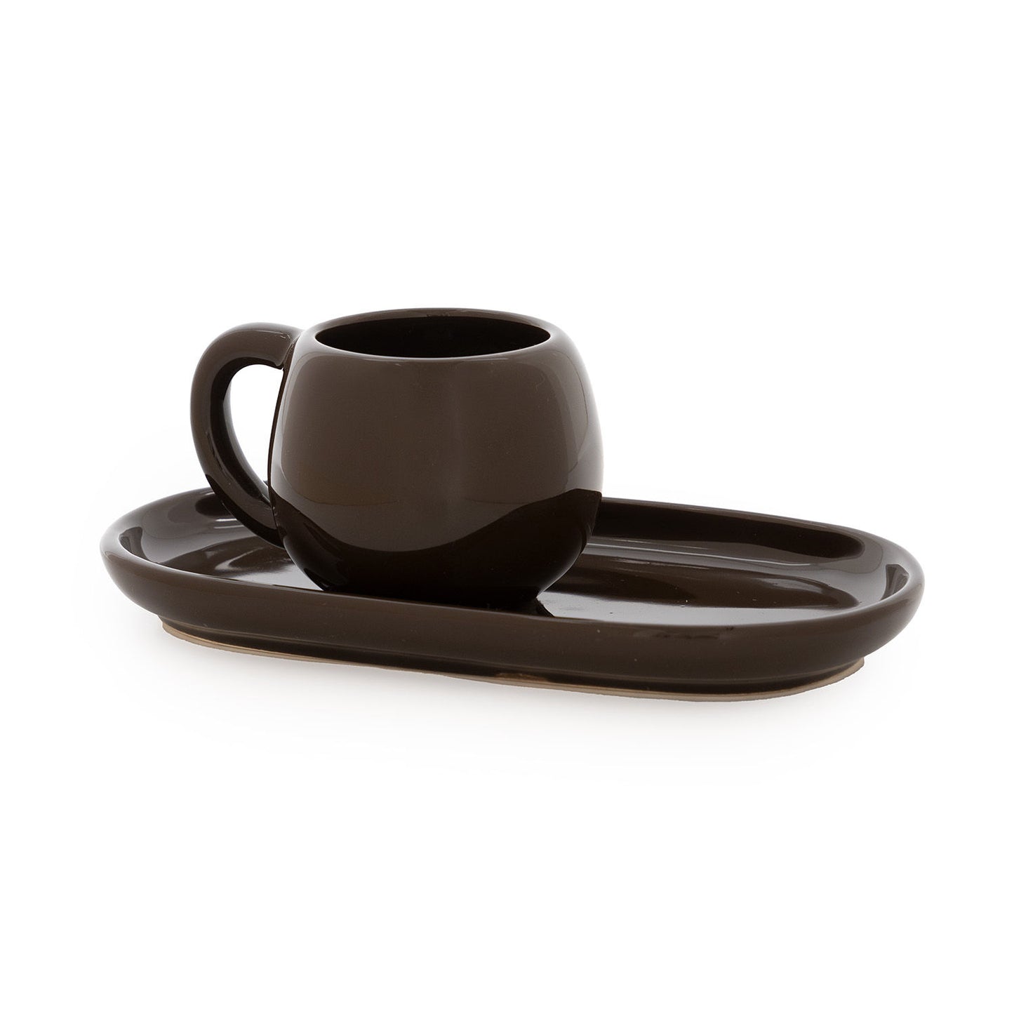 Ceramic Espresso Set Chocolate