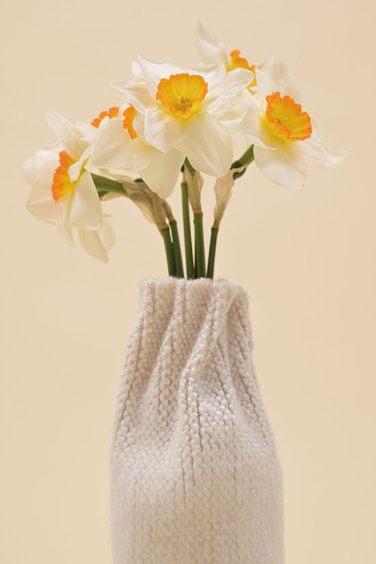 Knitted Covered Glass Vase