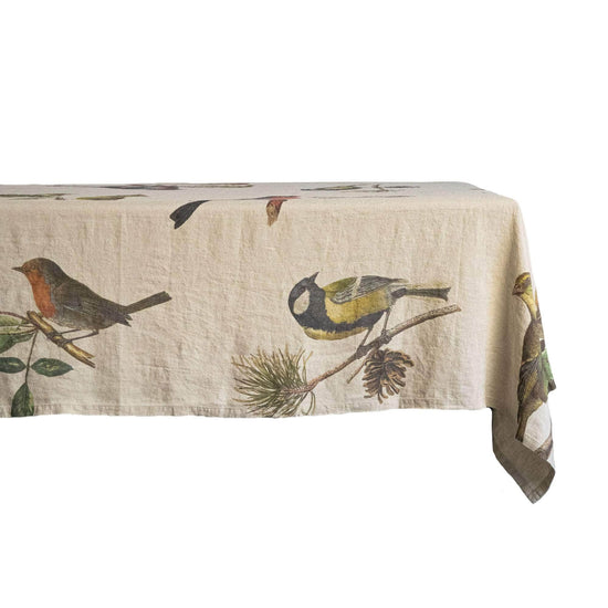 Linen Tablecloth SMALL BIRDS