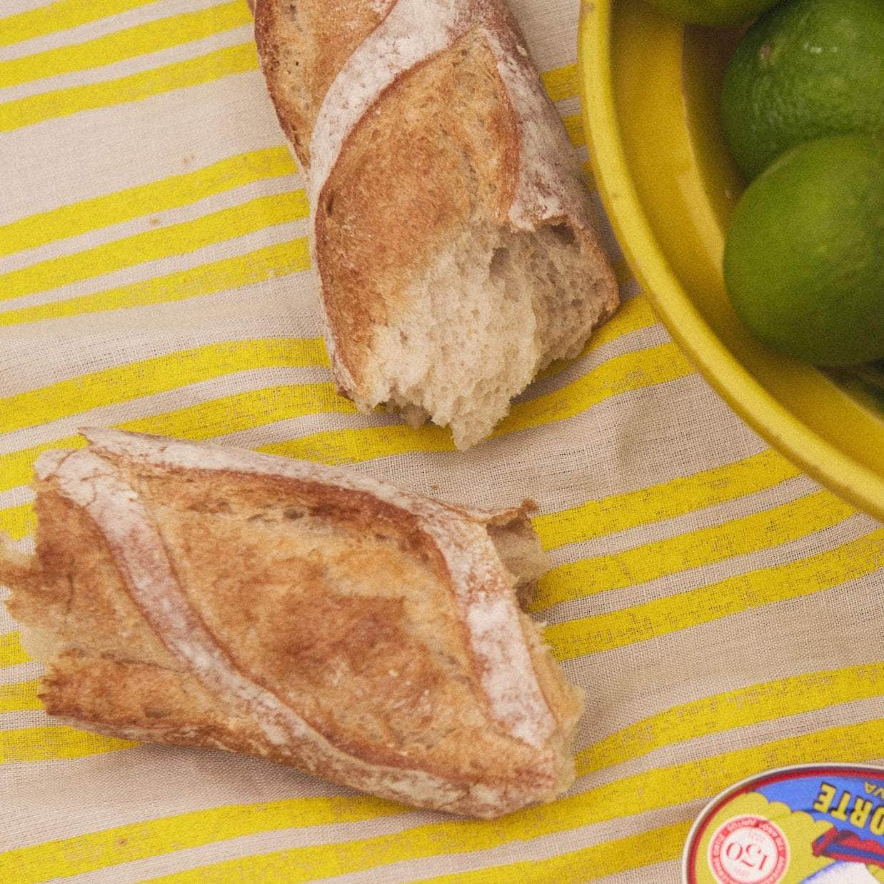 Lemon Striped Tablecloth