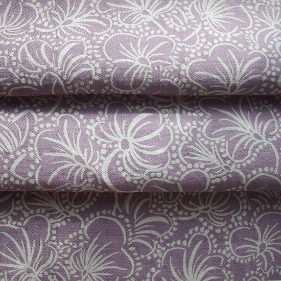 Printed Violas Fabric - Lilac