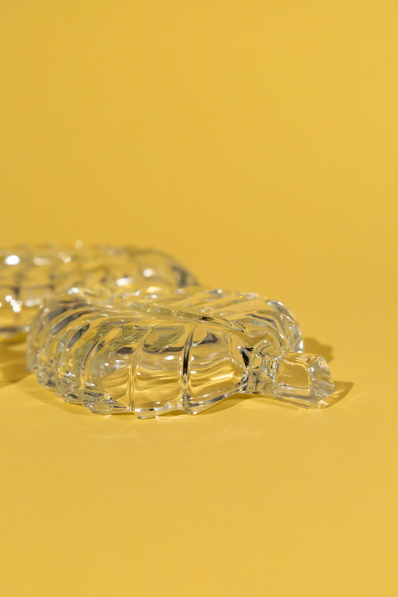 Art Glass Leaf Jewellery Dishes Set of Three