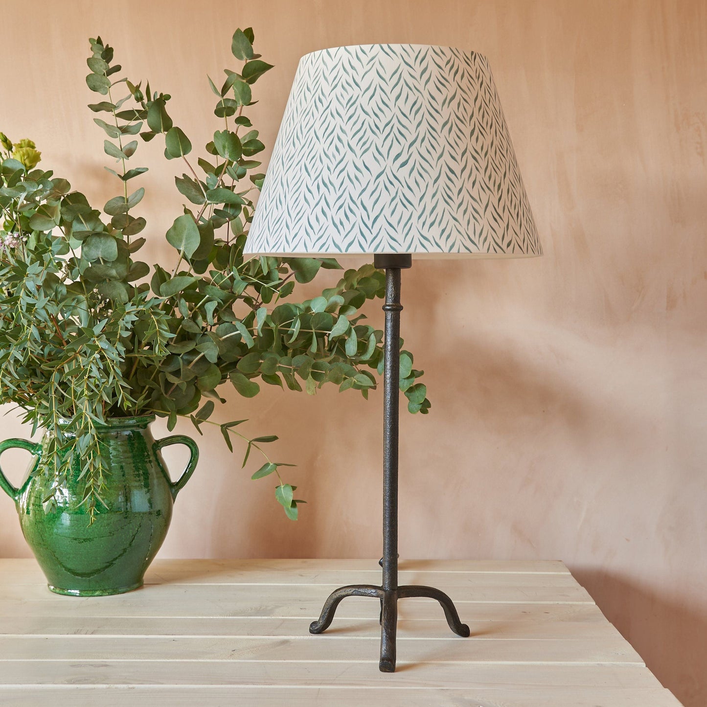 Teal Willow Lampshade