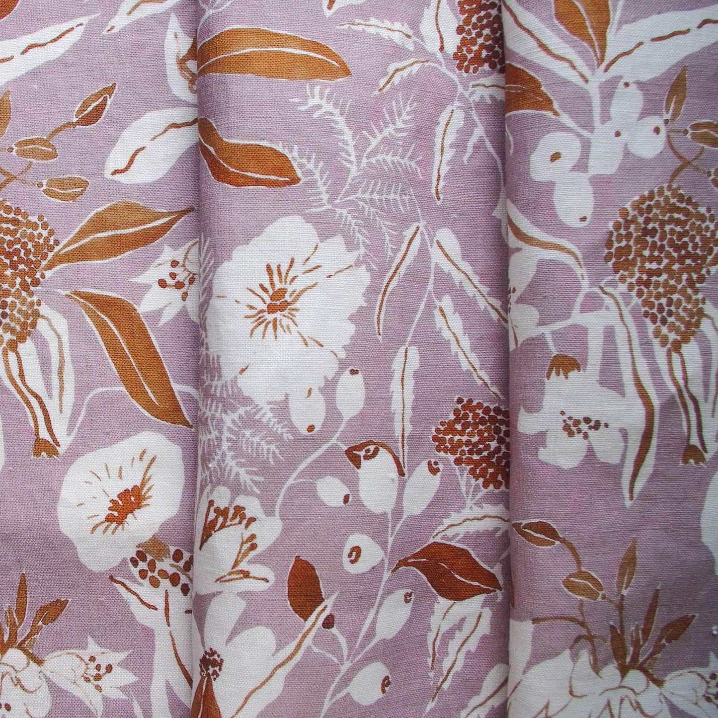 Printed Night Garden Fabric - Lavender