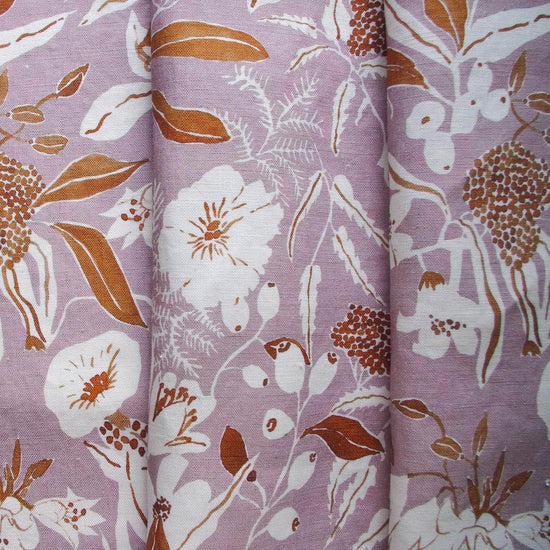 Printed Night Garden Fabric - Lavender