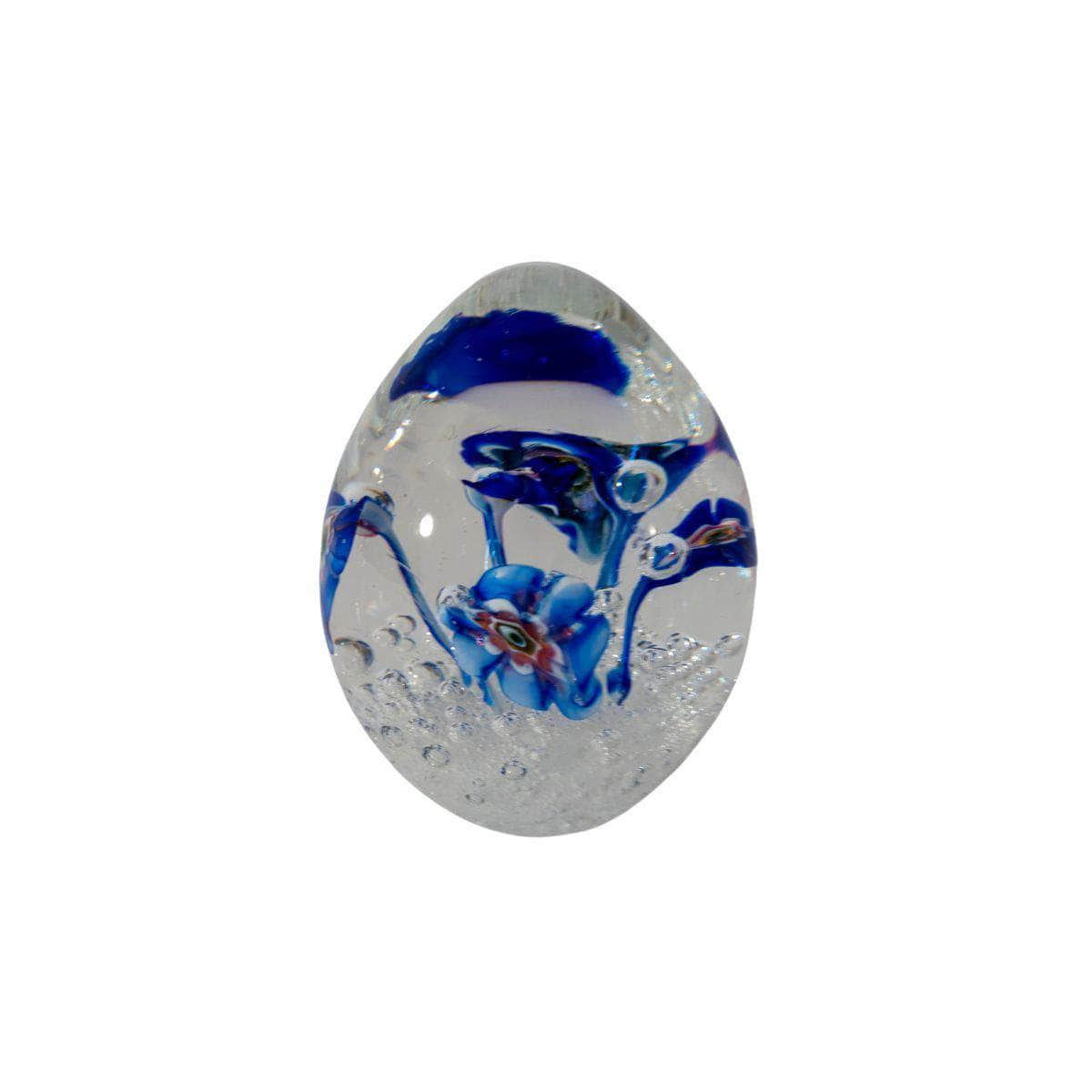 Millefiori Art Glass Egg Paperweight