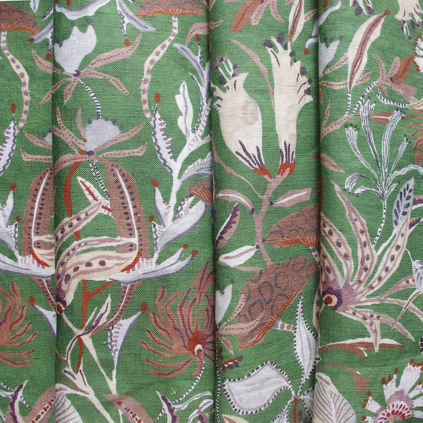 Printed Woodland Forest Fabric- Green