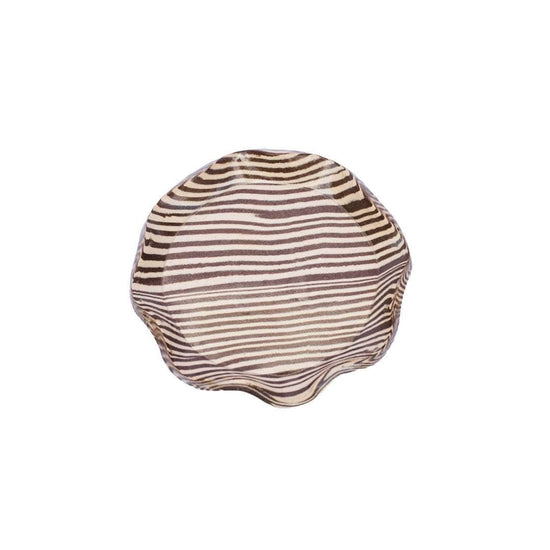 Brown Striped Trinket Dish