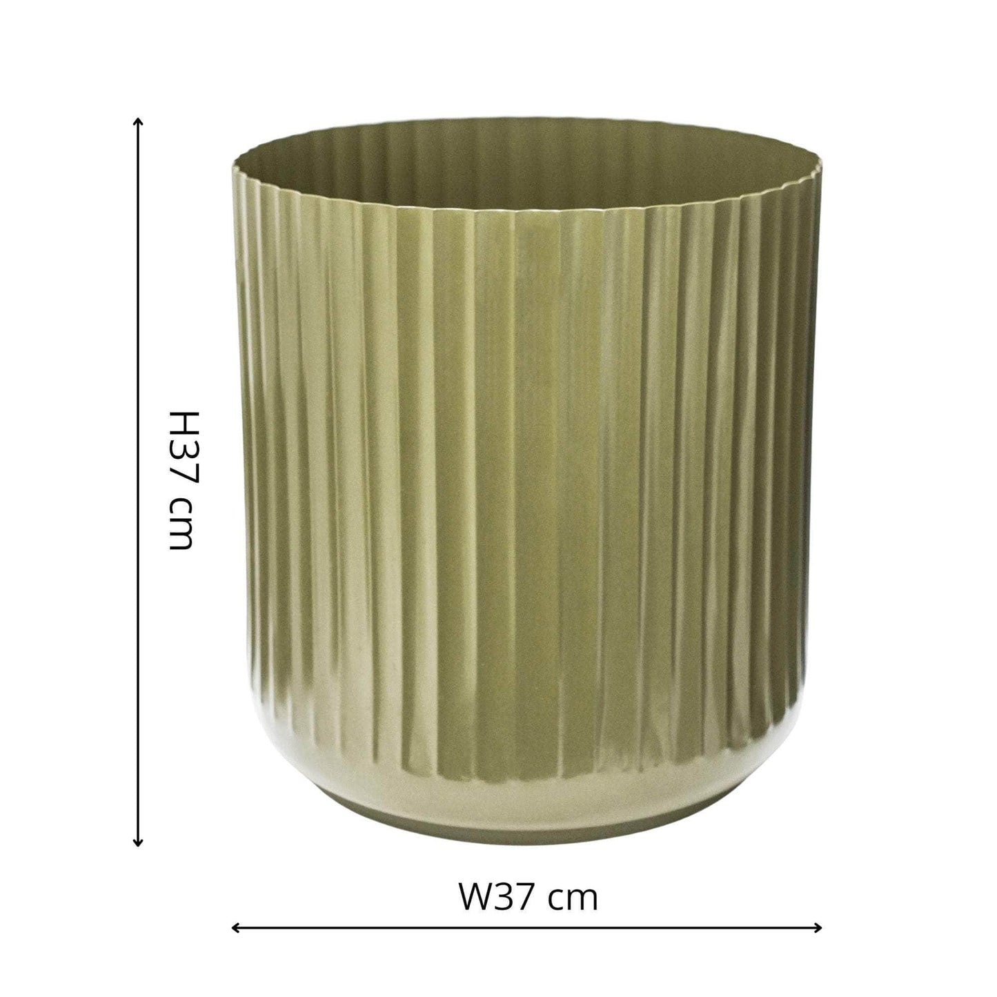 Hudson Green Corrugated Planter Set of Two