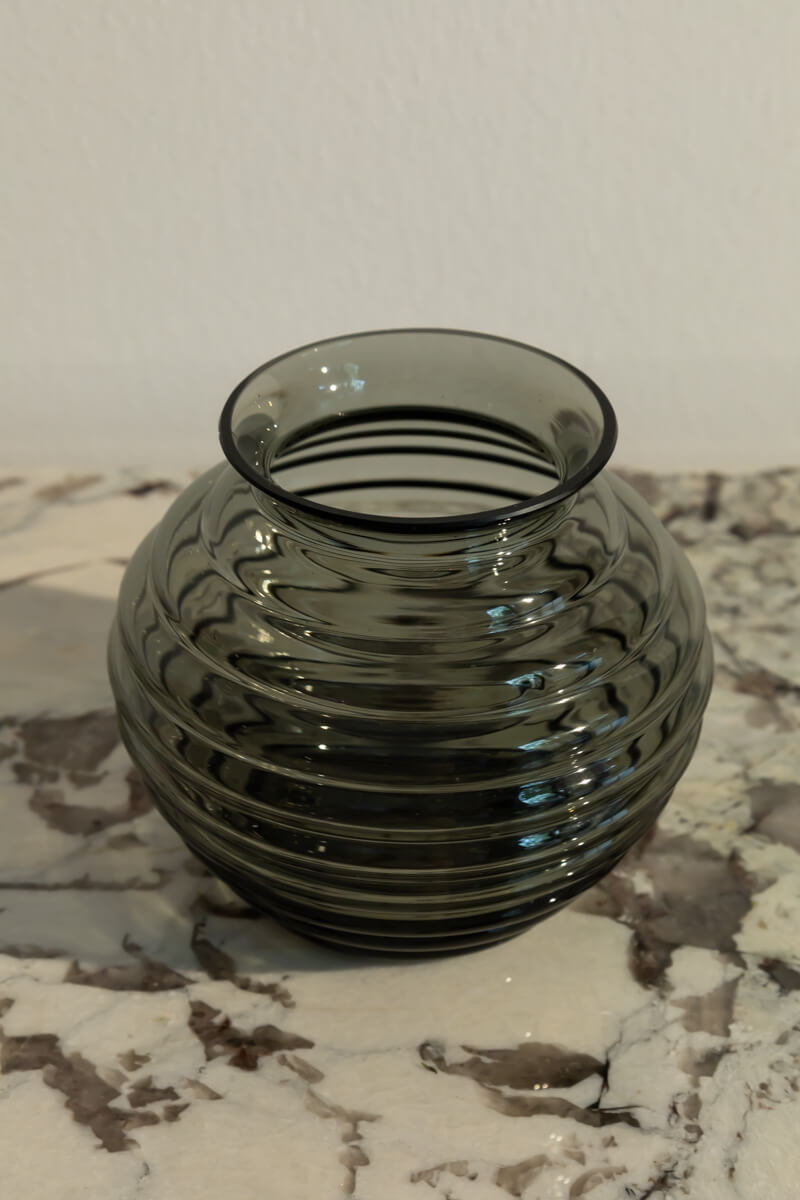 Art Deco Smokey Grey Felicitas Vase, Richard Lauke Attributed