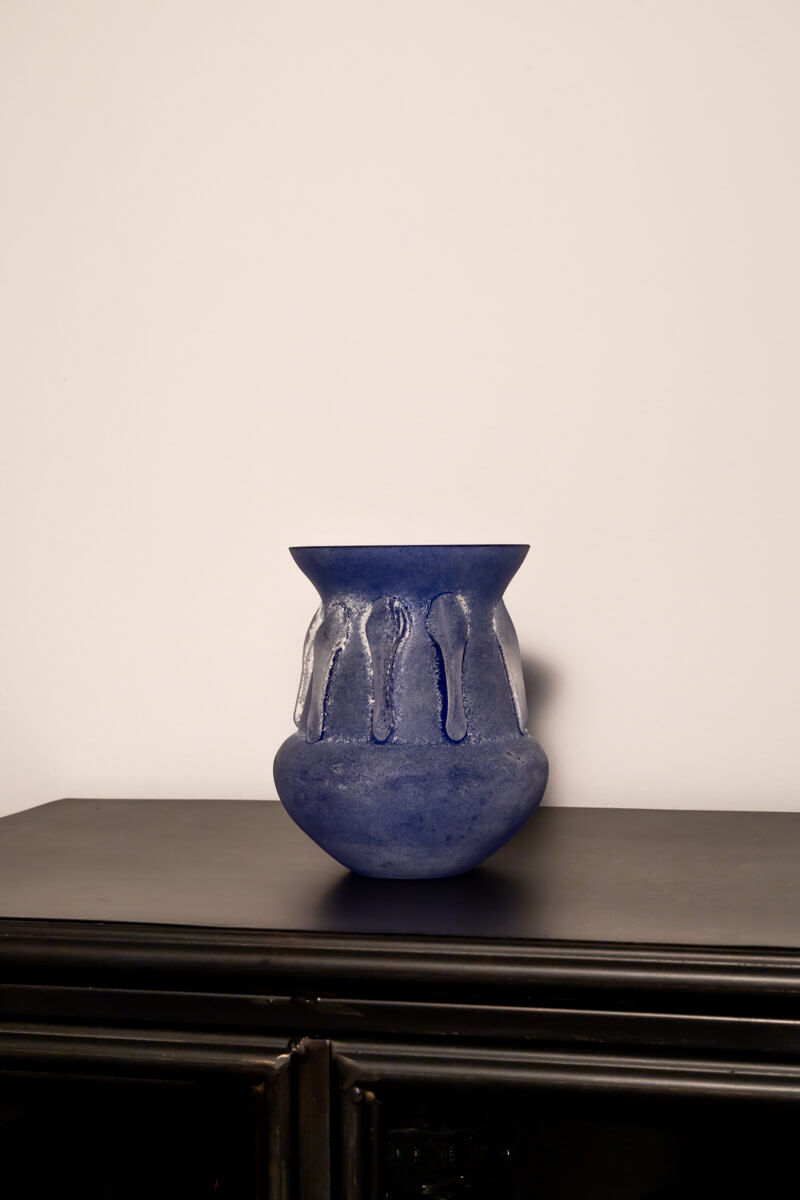 Rare Mid-century French Cobalt Vase