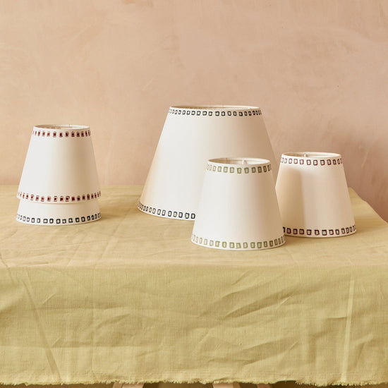 Plum Gemstone Trim Lampshade