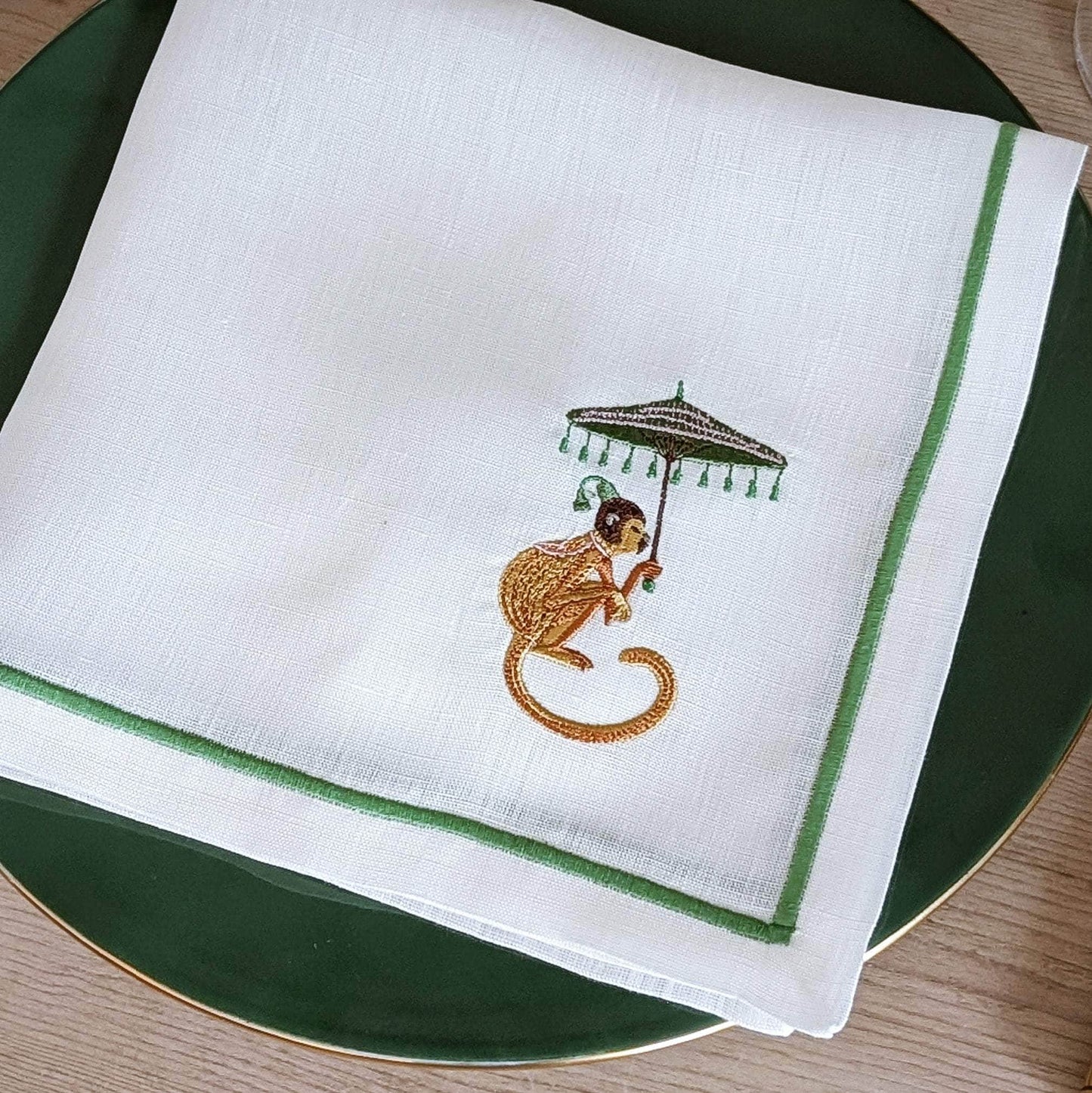 Monkeys - Monkeys Embroidery Table Napkin Set (set of 4)