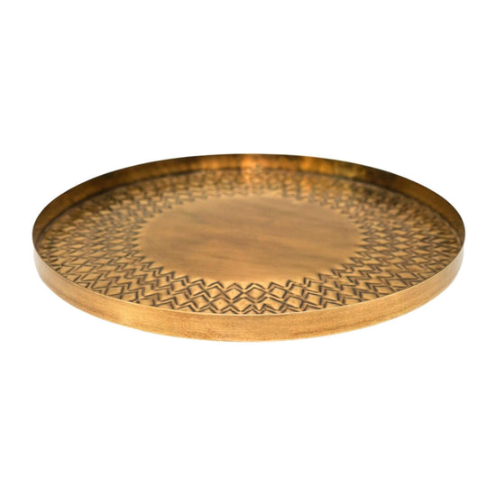 Solis Embossed Tray Gold