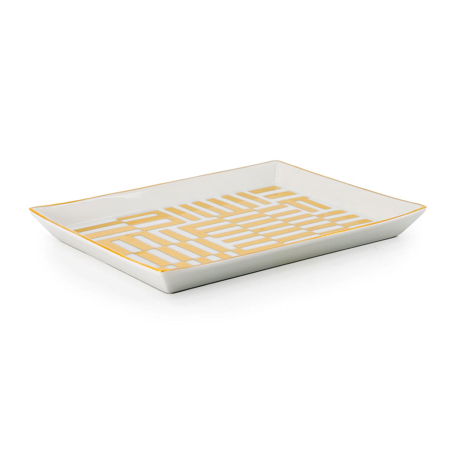 Porcelain Golden Tray Abstract