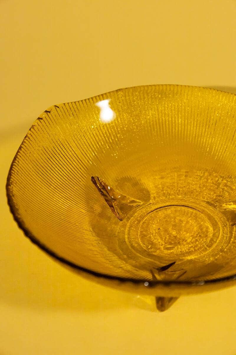 Vintage Amber Glass Bowls Set of Four