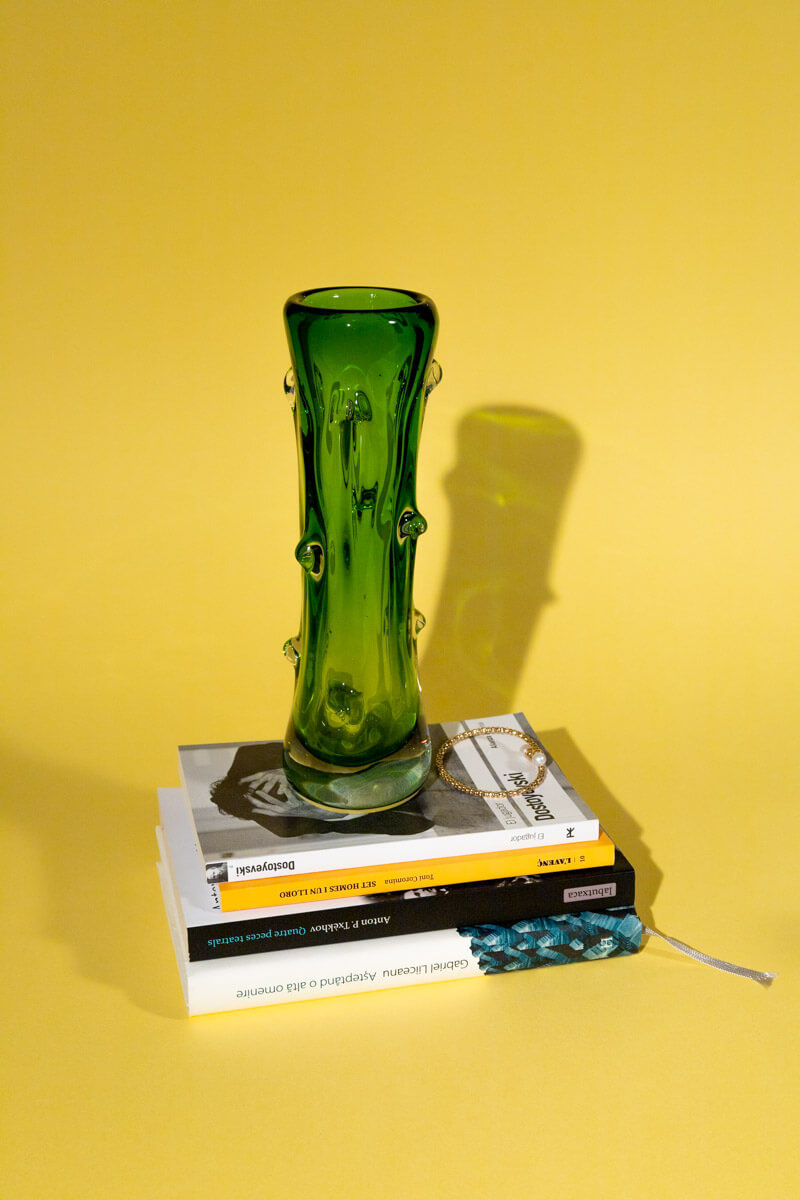 Mid-Century Bohemian Glass Vase