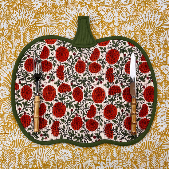 The Pumpkin Placemat - Orange & Sage