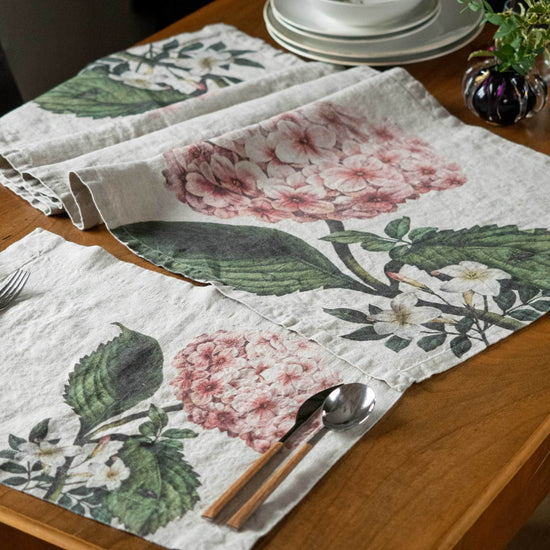 Linen Table Runner HORTENSIA