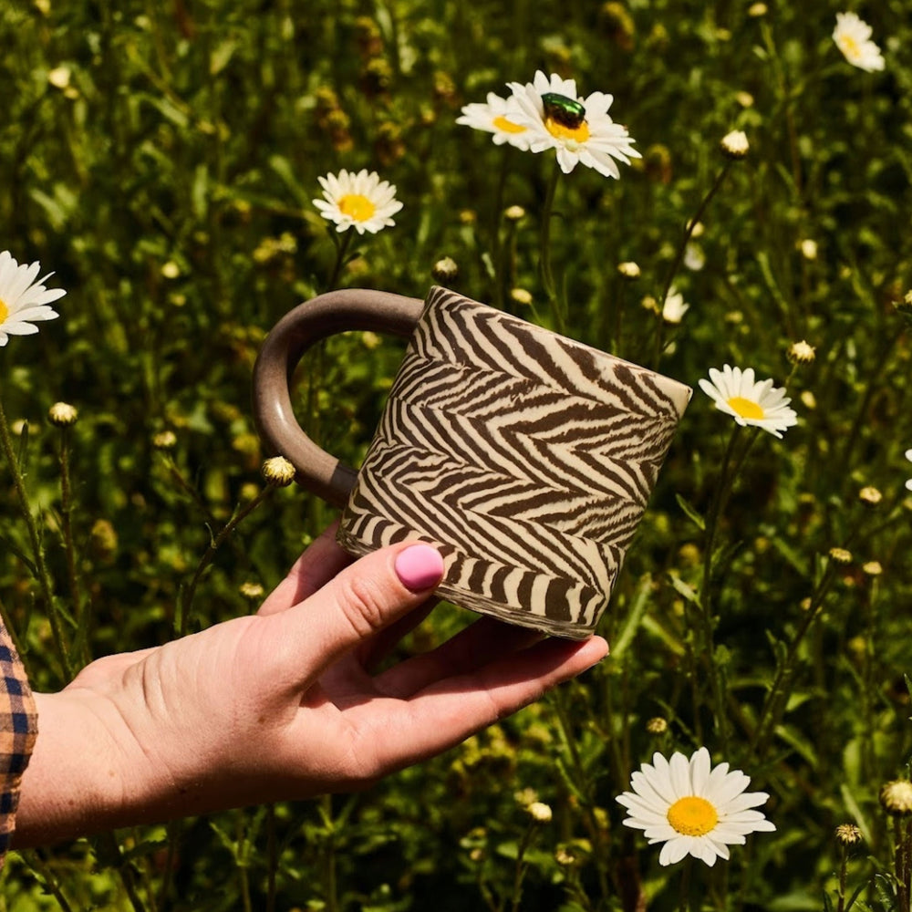 Brown Herringbone Mug