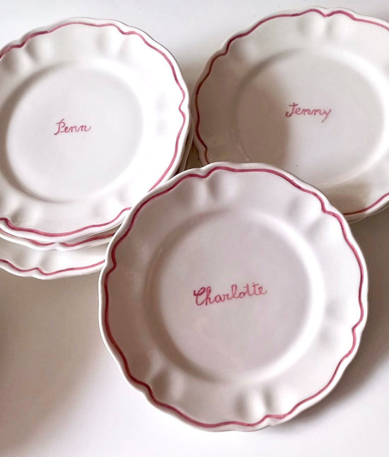 Personalised Ceramic Starter/ Dessert Plate Set