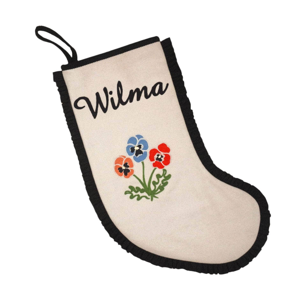 Winter Pansy Christmas Stocking