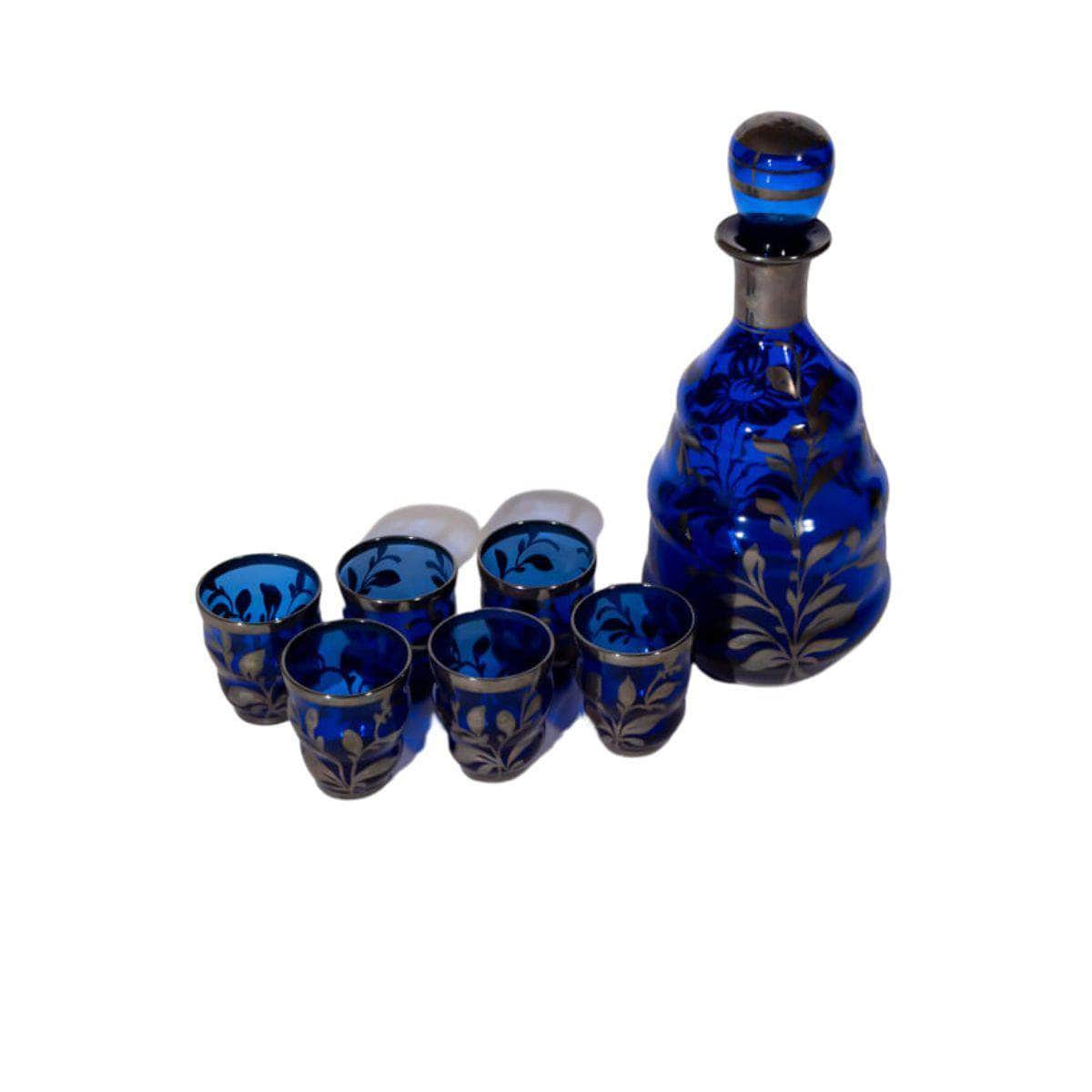 Vintage Bohemian Glass Decanter Set