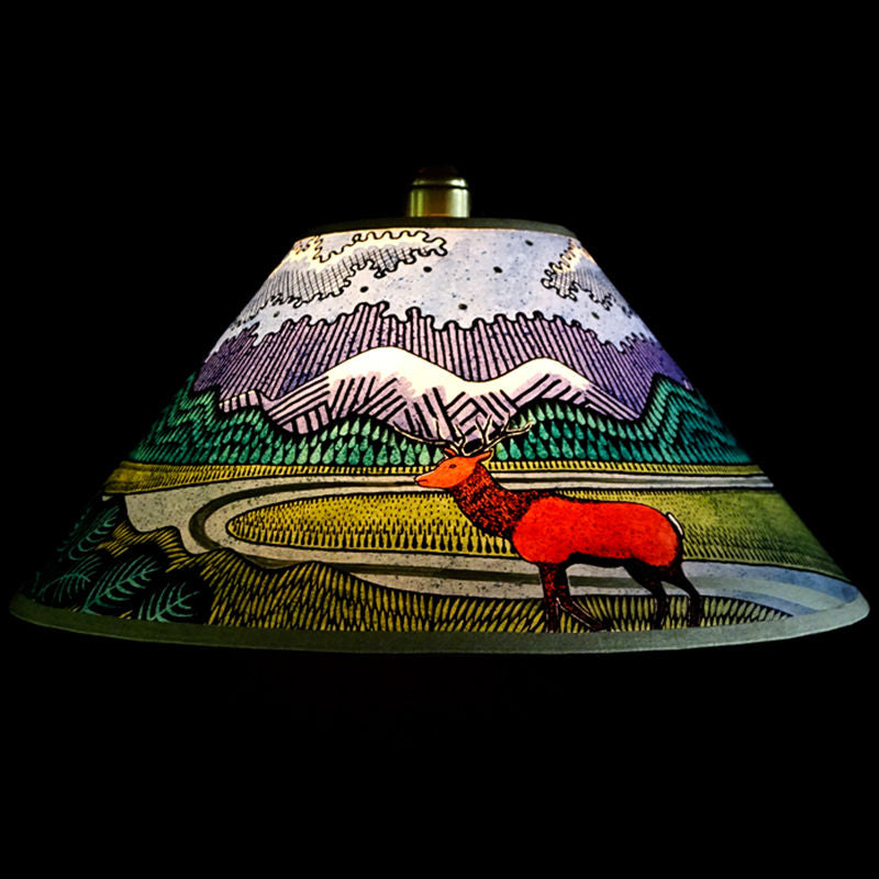 Landscape Hand Painted 14" Lampshade