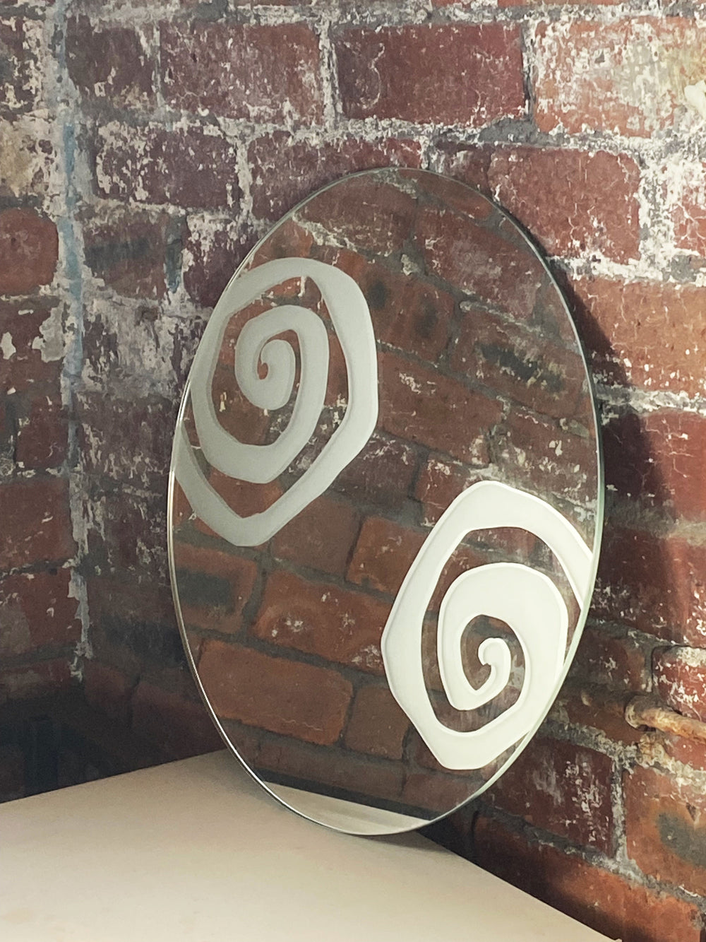 'Spiral' Frosted Mirror