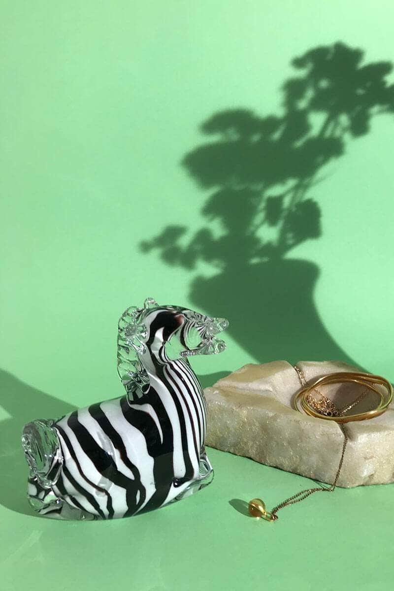 Rare Murano Zebra Statuette