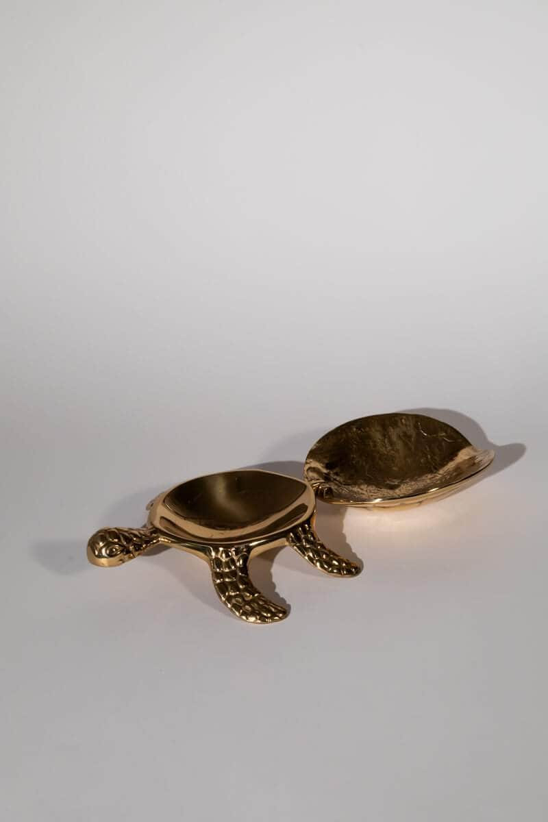 Vintage Brass Turtle Box