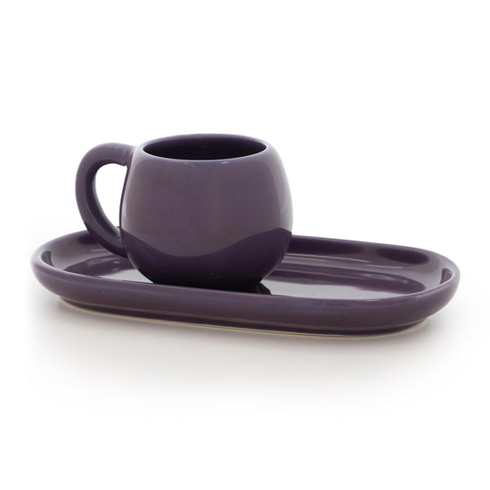 Ceramic Espresso Set Purple