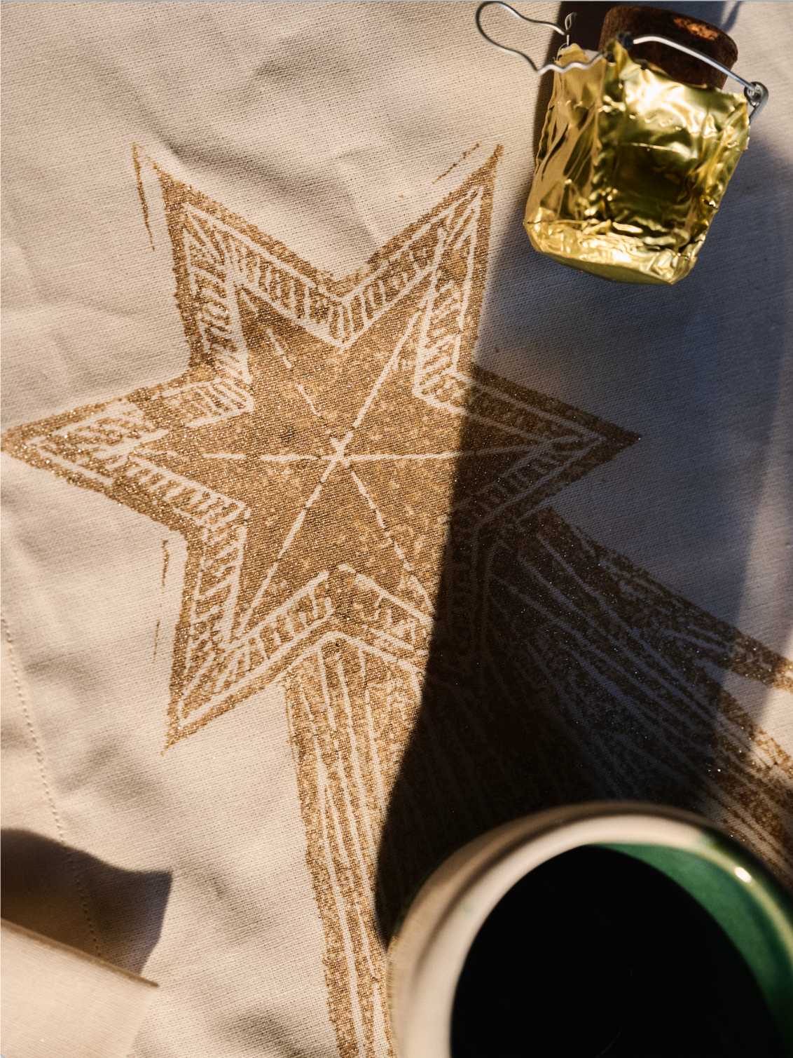 Christmas Star Napkin. Set of Four