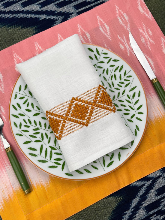 Raw Silk Placemats - Vintage Ikat