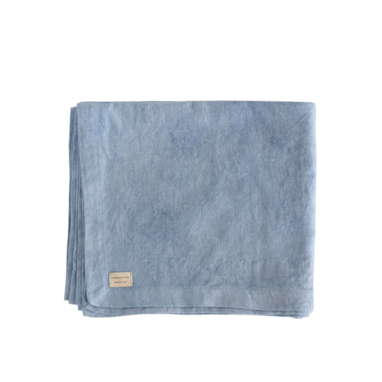 Linen Throw in Blue