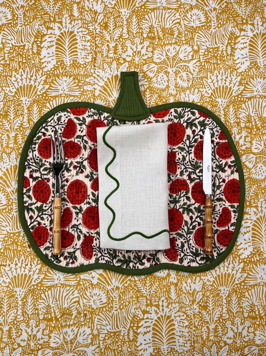 The Pumpkin Placemat - Orange & Sage