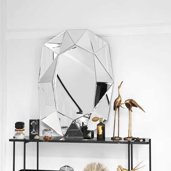 Diamond Large Mirror Silver