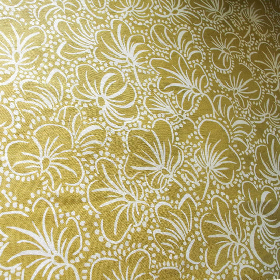 Printed Violas Fabric - Yellow