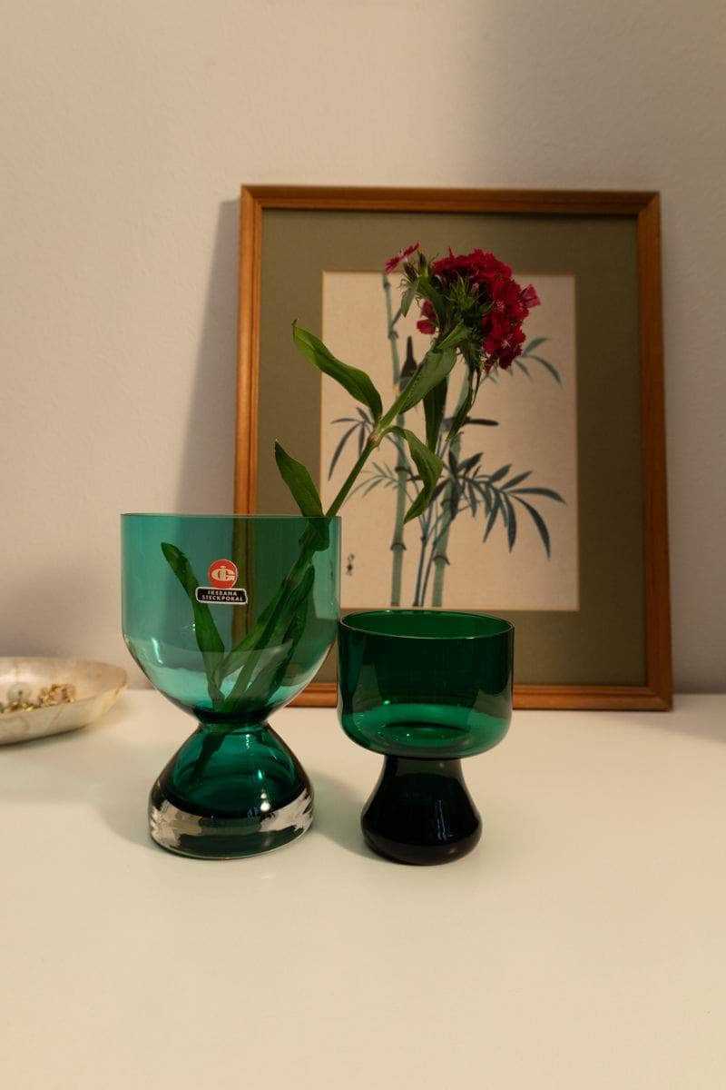 Vintage Ikebana Vases Pair by Ingrid Glass