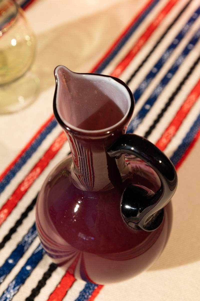 Vintage Burgundy Opaline Pitcher