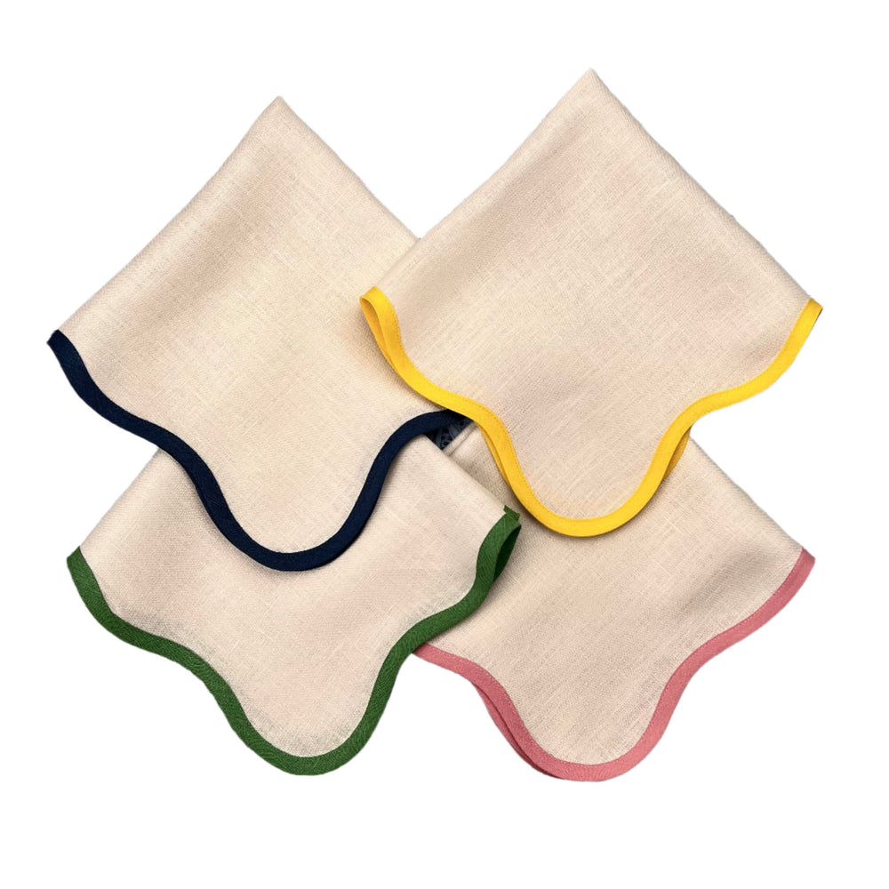 Gift Set: Set of Four Scallop Napkins (multicolored)