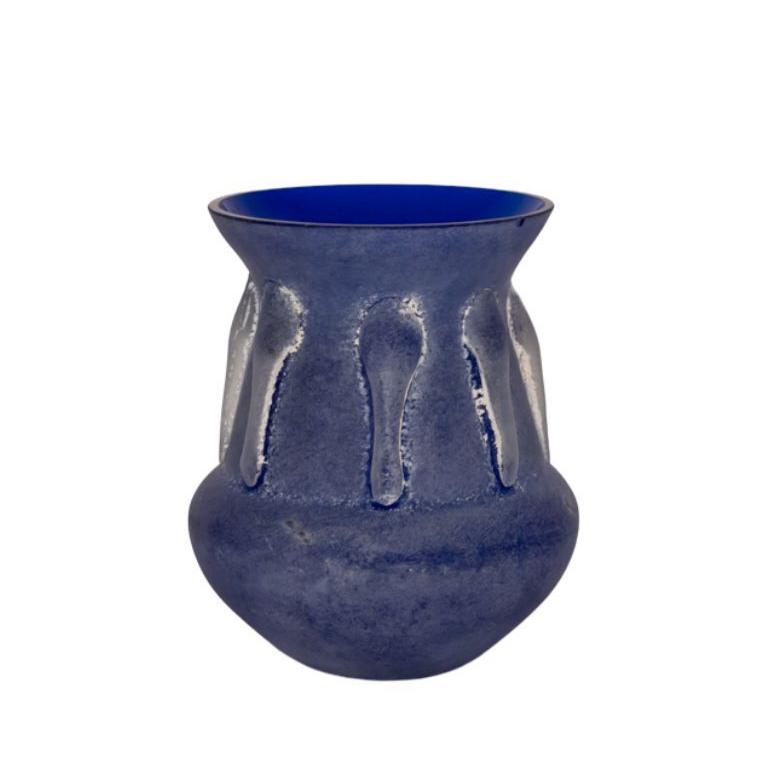 Rare Mid-century French Cobalt Vase