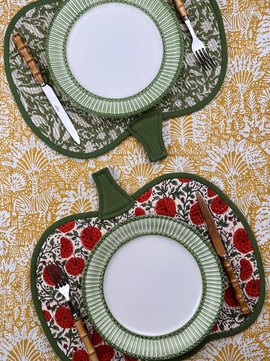 The Pumpkin Placemat - Orange & Sage