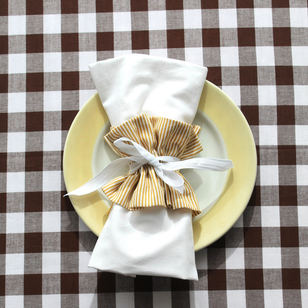 Ruffle Napkin Rings Yellow Set Of Two