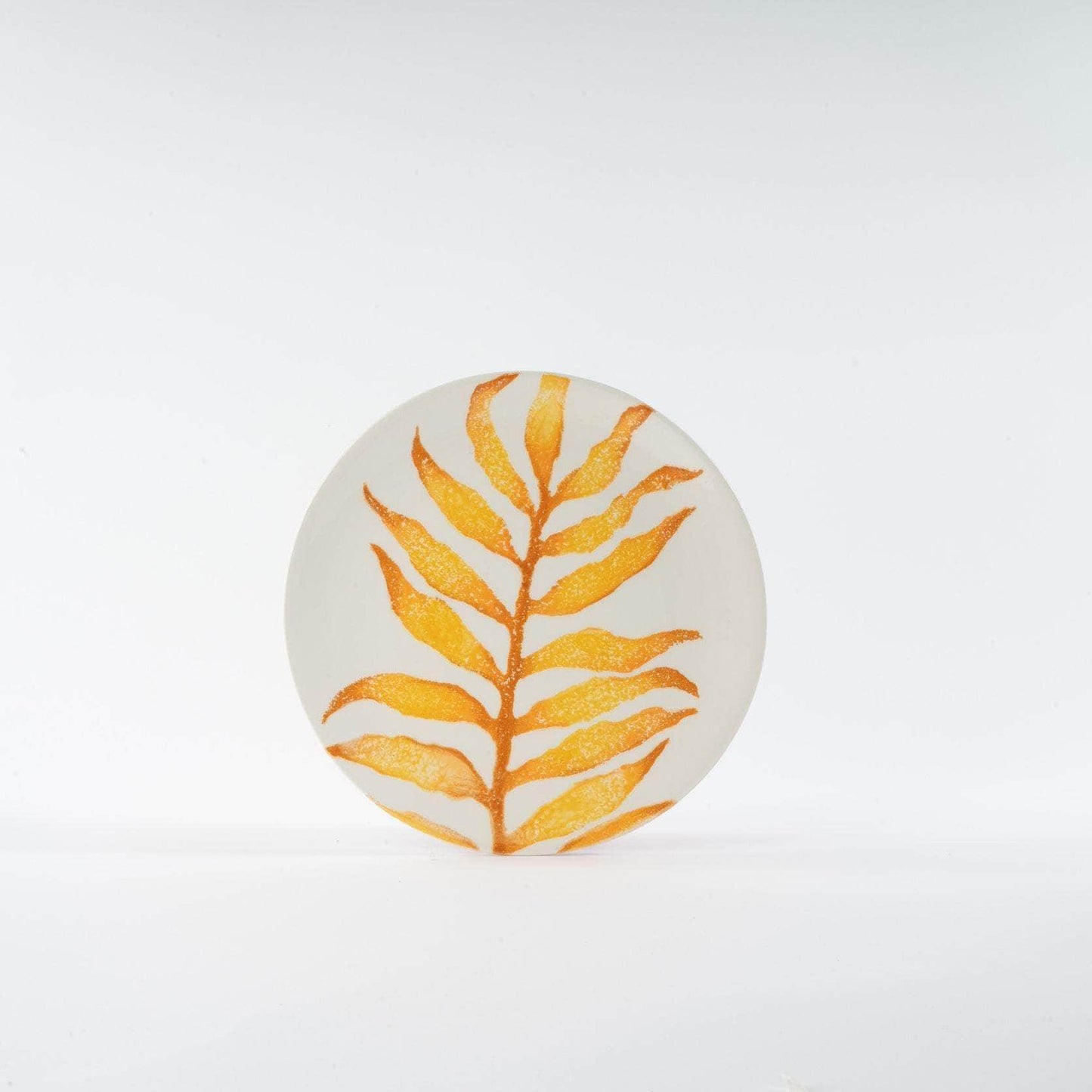 Hand-Painted Ceramic Plates - Leaves Collection