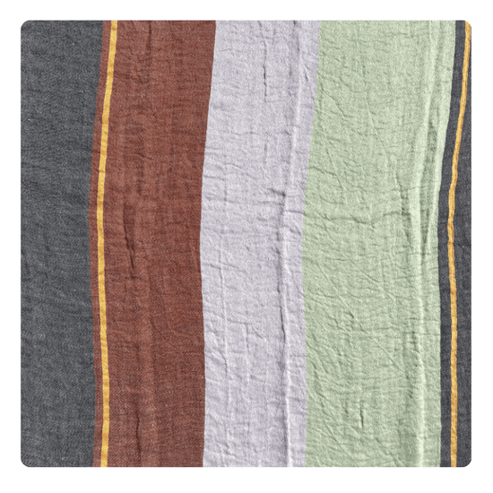 Multicoloured Linen Tablecloth