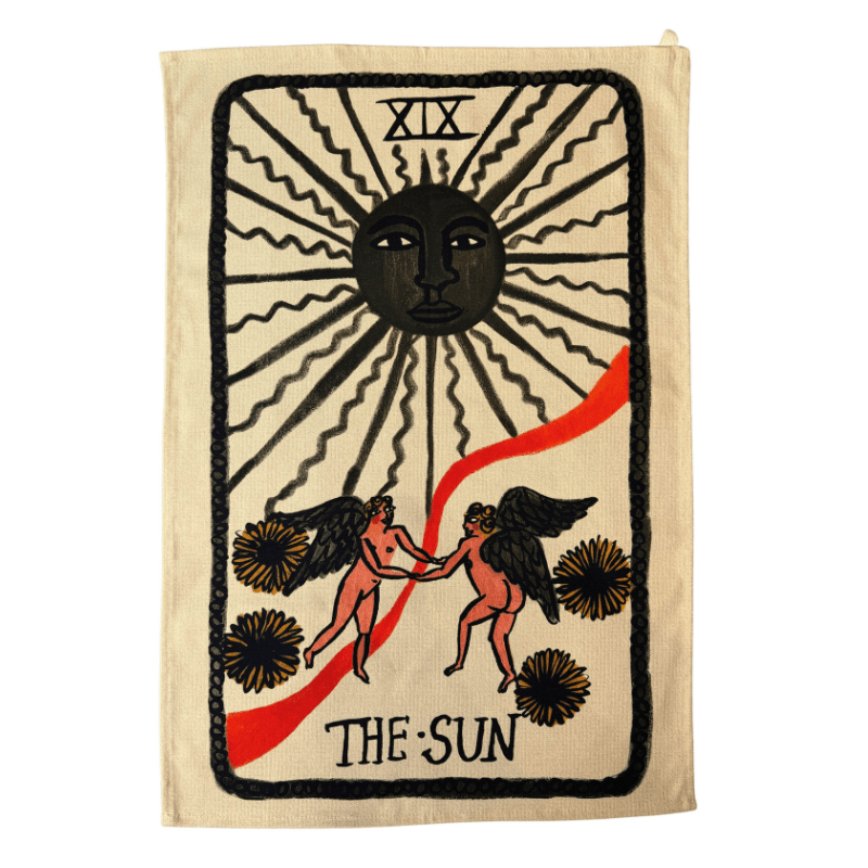 Tabby Booth Cotton Tarot Sun Tea Towel