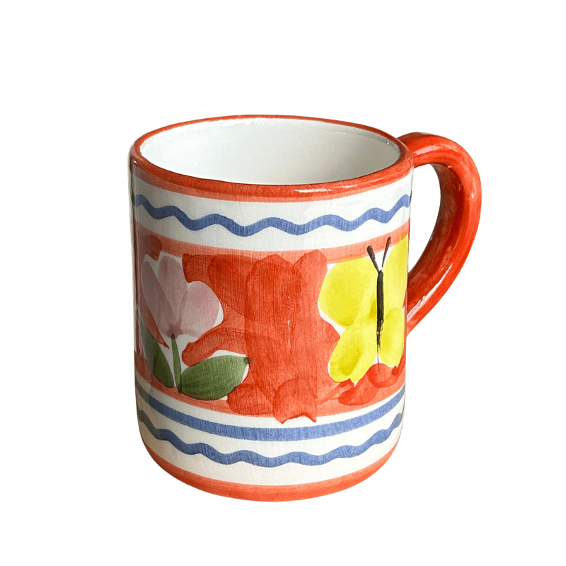 Terracotta Butterfly Fleur Mug