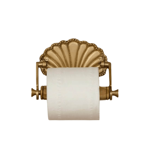 Shell Brass Toilet Roll Holder