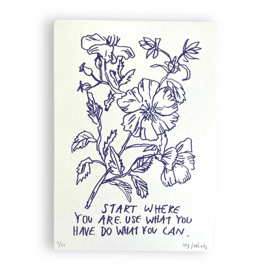 Limited Edition Flower Drawing Print